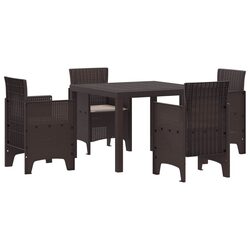 Stylish 5 Piece Patio Dining Set with Cushioned Chairs