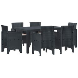 Stylish Anthracite 7-Piece Outdoor Dining Set