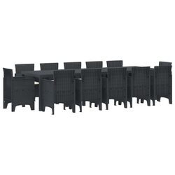 Stylish 13-Piece Garden Dining Set in Anthracite