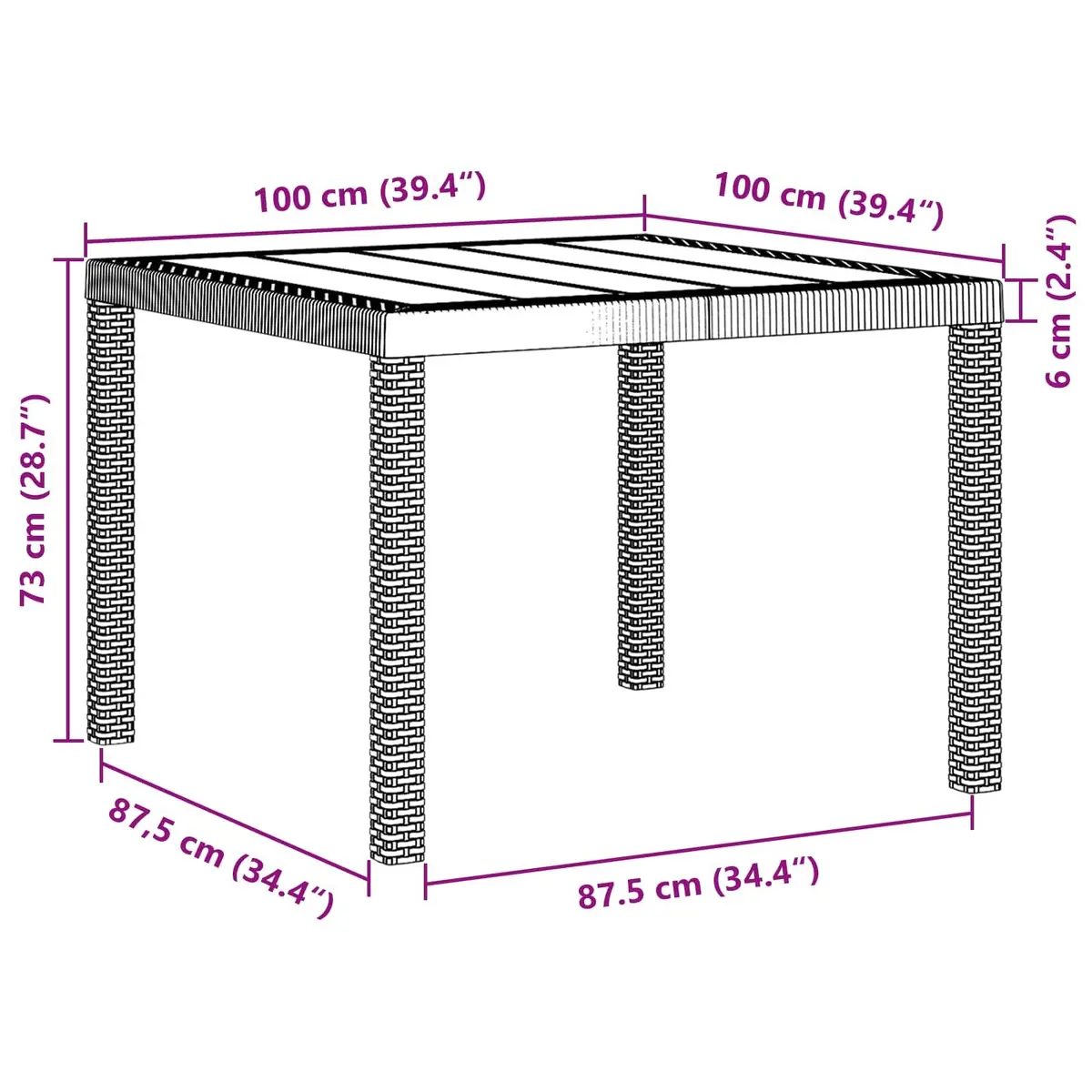 Garden Dining Set 3 pcs Anthracite Outdoor Patio Table Chairs Set