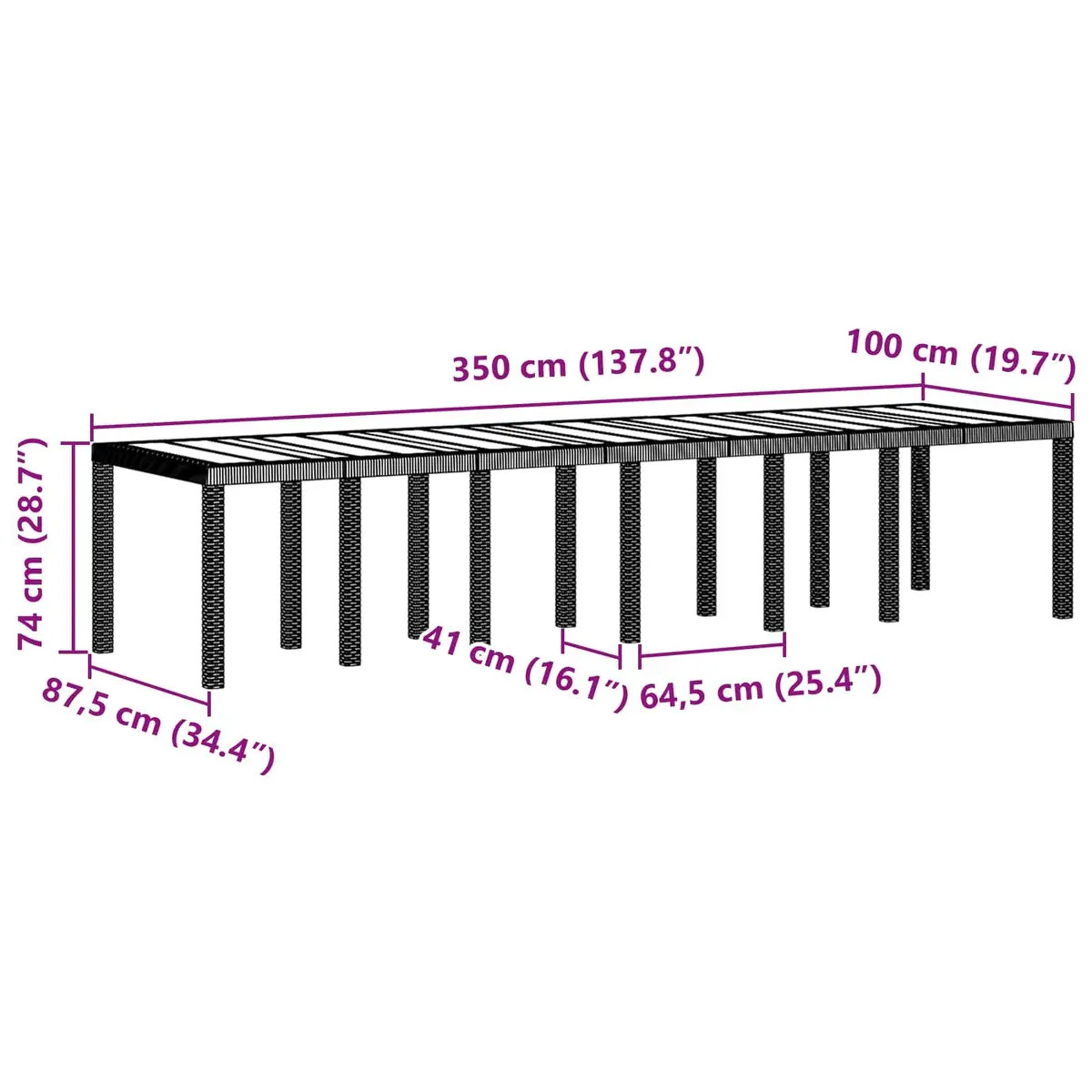 Garden Dining Set 13 Pieces Outdoor Furniture Anthracite Poly Rattan Patio