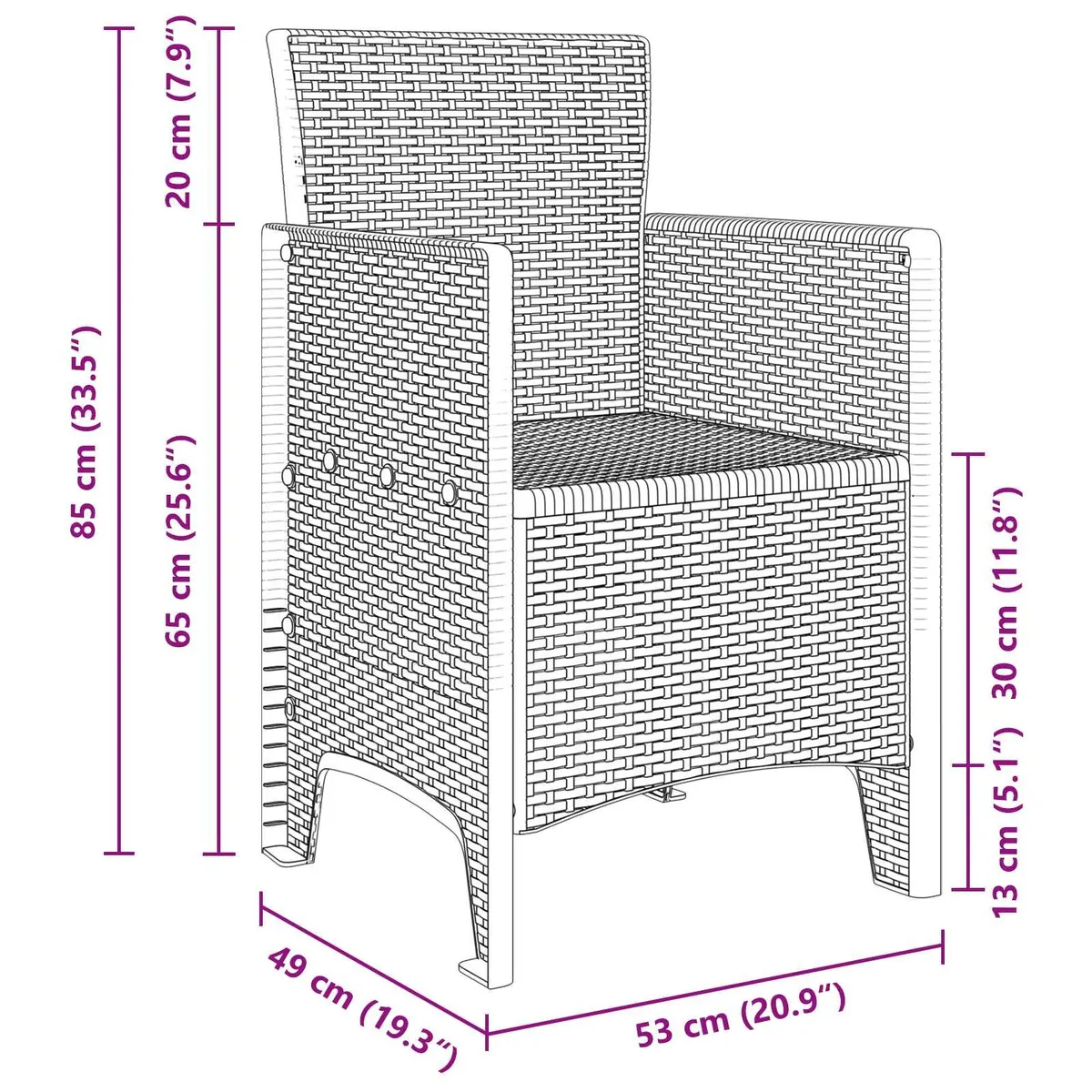 Outdoor Garden Dining Set 15 Pieces Anthracite Poly Rattan Cushioned Seating