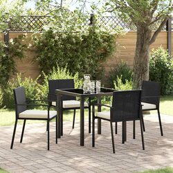 Stylish Black Outdoor Dining Set for Entertaining