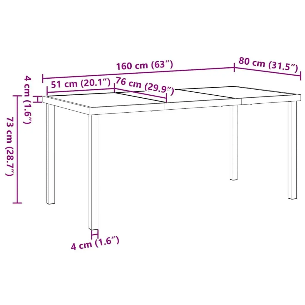 Garden Dining Set 5 Pieces Outdoor Furniture Anthracite Steel Frame Tempered Glass Top