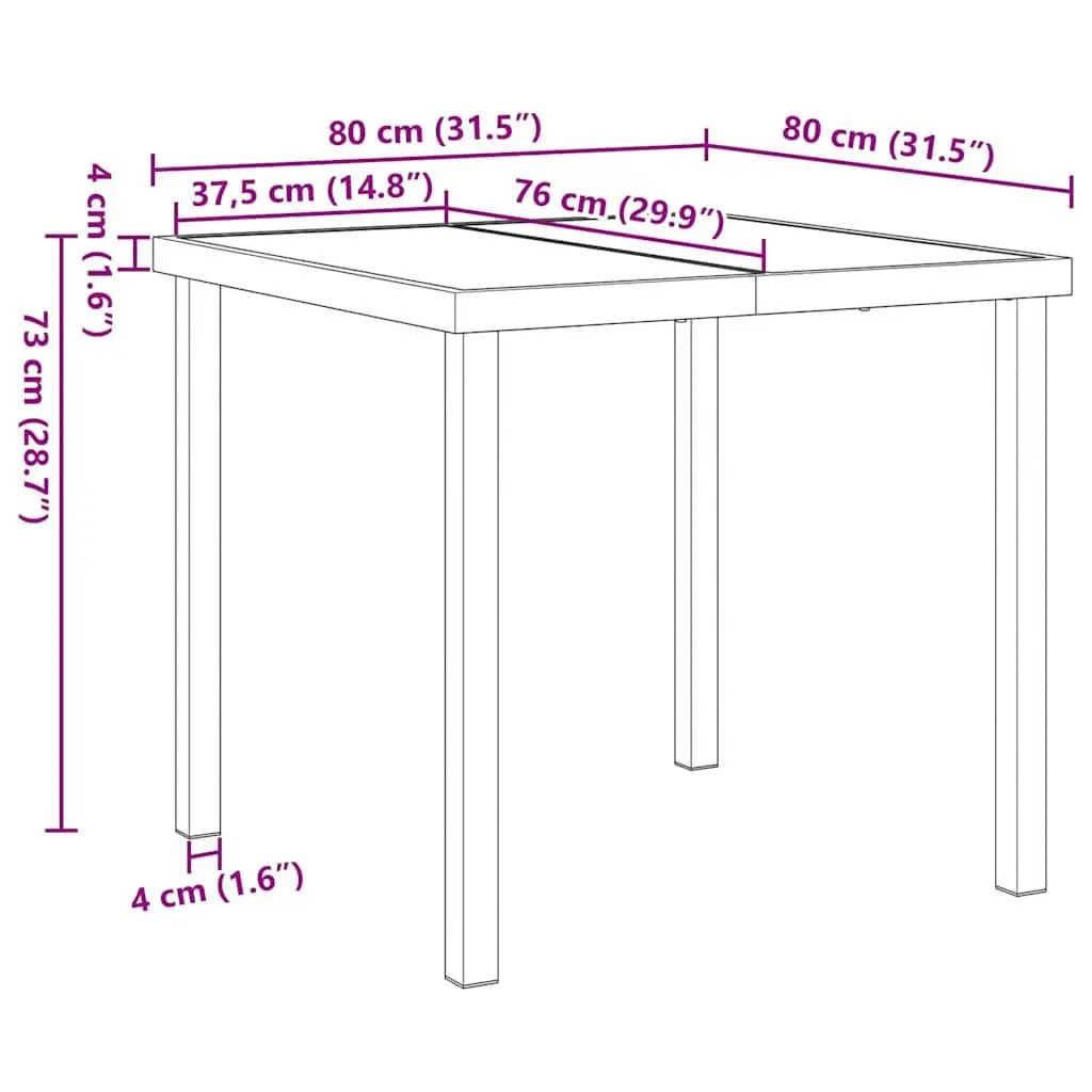Garden Dining Set 5 Pieces Grey Powder-Coated Steel Frame Rectangular Table Quick-Drying Poly Rattan Seating