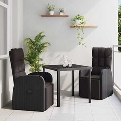 Elegant Outdoor Dining Set with Cushions - 3 Pieces
