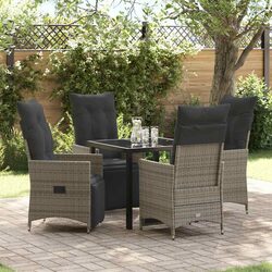 Upgrade Your Outdoor Space with a 5-Piece Grey Dining Set