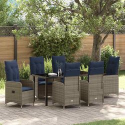 Black Poly Rattan Outdoor Dining Set for Your Patio