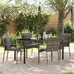 Stylish 5 Piece Grey Outdoor Dining Set for Your Space