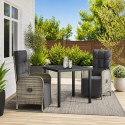 Modern Grey Garden Dining Set for Outdoor Enjoyment