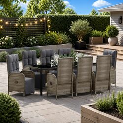 Enhance Your Outdoor Space with 9-Piece Dining Set