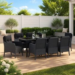 Transform Your Outdoor Space with This 9-Piece Dining Set