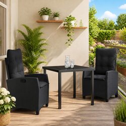 Enhance Your Patio with a 3 Piece Black Dining Set
