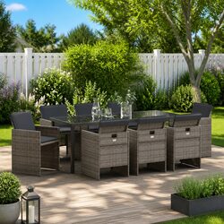 Enhance Your Outdoor Space with This 9 Piece Dining Set