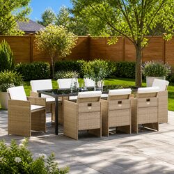 Elevate Your Outdoor Space with This 9 Piece Dining Set