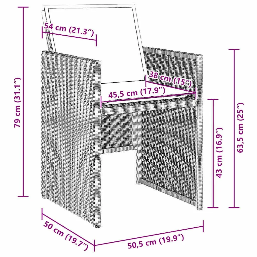 Garden Dining Set 5 Pieces Light Grey Outdoor Furniture Poly Rattan Metal Frame