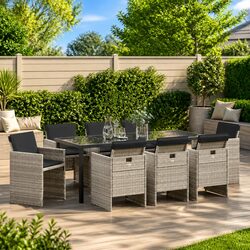 Enhance Your Outdoor Space with 9-Piece Dining Set