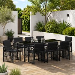 Elevate Your Outdoor Space with This Stylish 9-Piece Dining Set