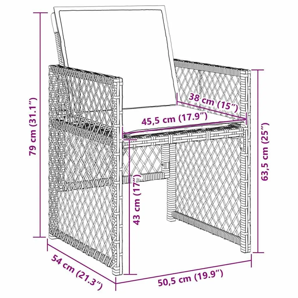 Garden Dining Set 5 Pieces Outdoor Furniture Beige Poly Rattan Table Chairs