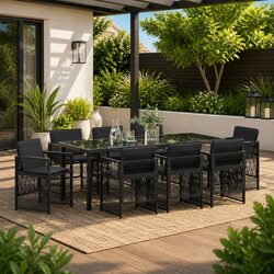 Elevate Your Outdoor Dining Experience with This 9-Piece Set