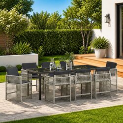 Enhance Your Outdoor Space with This 9-Piece Dining Set