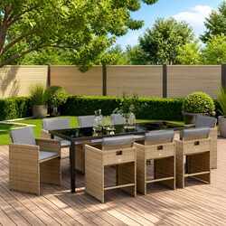 Transform Your Outdoor Space with 9 Piece Dining Set