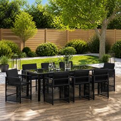 Enhance Your Outdoor Space with This 9-Piece Dining Set