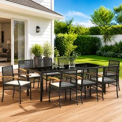 Elevate Your Outdoor Dining with 9-Piece Furniture Set
