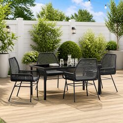 Stylish Black Outdoor Dining Set for Your Patio
