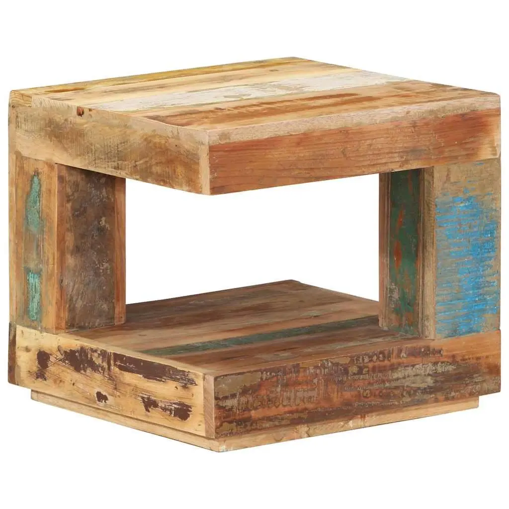 Coffee Table 45x45x40 cm Solid Reclaimed Wood Handmade Living Room Accent Side Table