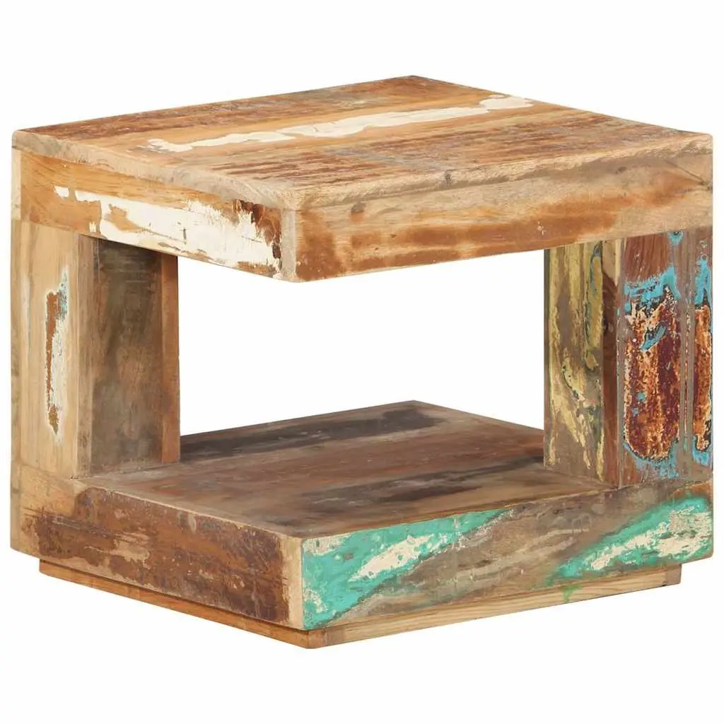 Coffee Table 45x45x40 cm Solid Reclaimed Wood Handmade Living Room Accent Side Table