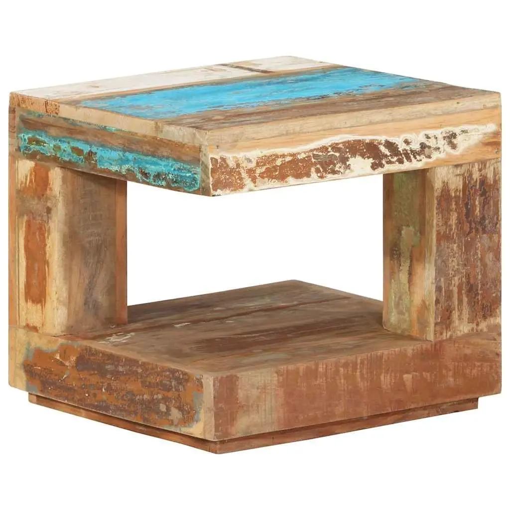 Coffee Table 45x45x40 cm Solid Reclaimed Wood Handmade Living Room Accent Side Table