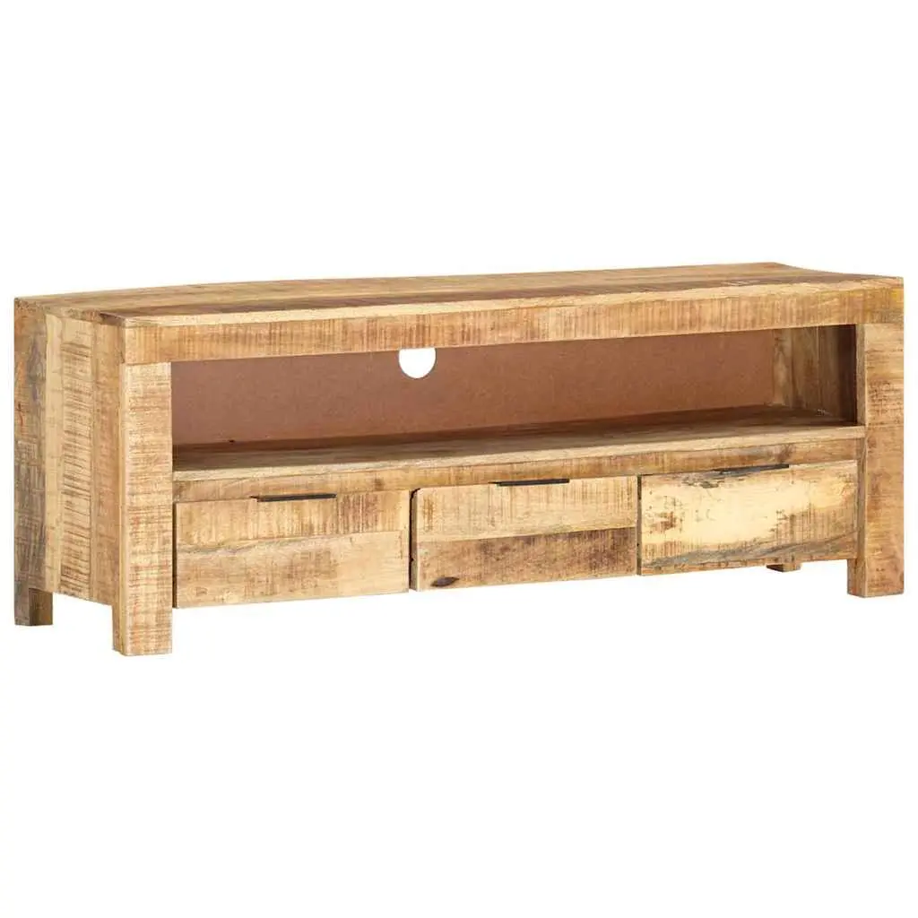 TV Cabinet 110x30x40 cm Wooden Media Unit with 1 Compartment and 3 Drawers