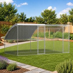 Enhance Your Outdoor Space with a 2-Piece Chicken Cage 400 x 200 x 200 cm