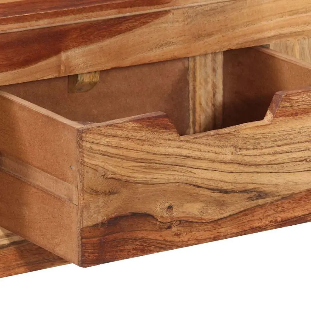 Wooden Console Table 110x35x75 cm Solid Acacia 3 Drawer Side Hallway End Table