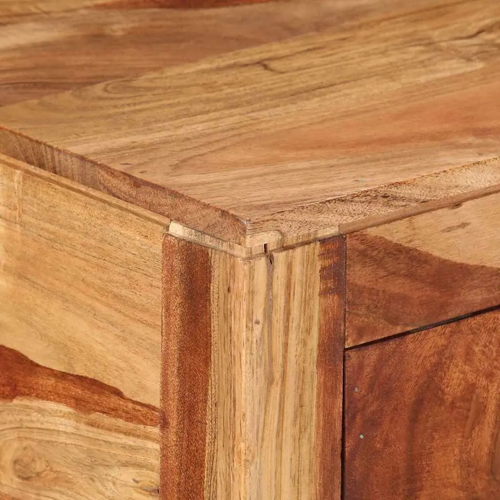 Wooden Console Table 110x35x75 cm Solid Acacia 3 Drawer Side Hallway End Table
