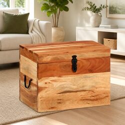 Wooden Storage Box for Home Organization 39x28x31cm