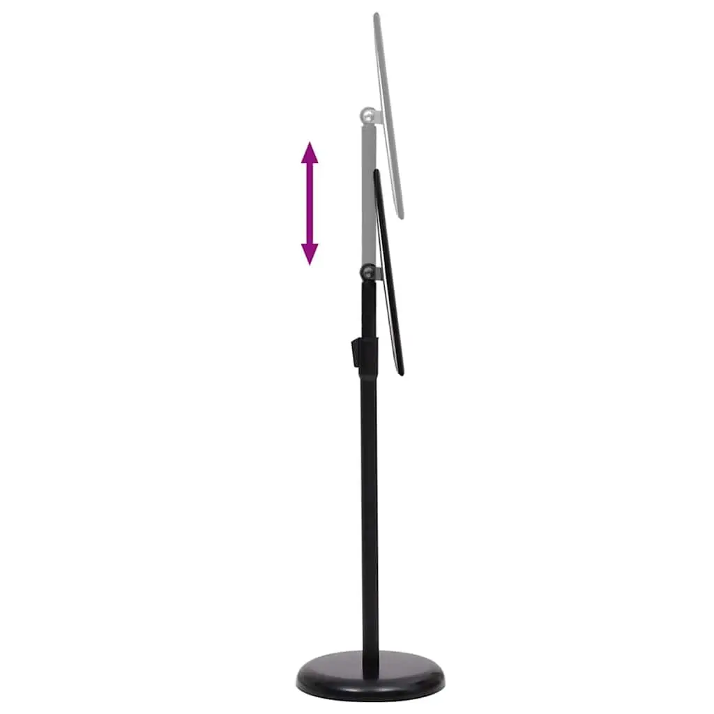 Poster Stand 2 Pieces Height Adjustable Aluminium Frame Black 45 x 32.7 x 108 cm