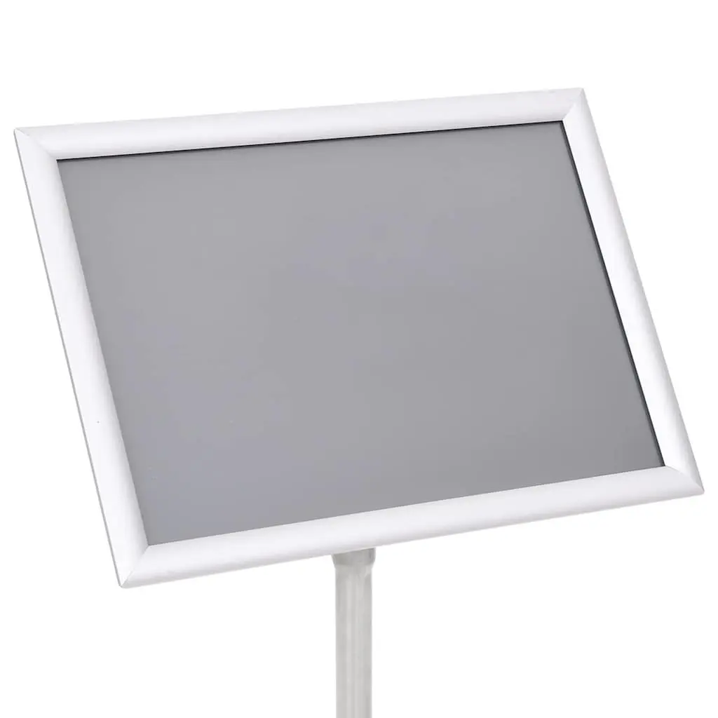 Poster Stand 2 pcs Silver Height Adjustable Rotatable Display 45 x 32.7 x 108 cm