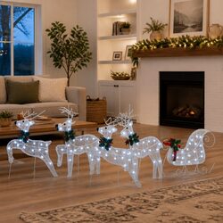 5-Piece LED Reindeer Decoration Set for Holiday Cheer