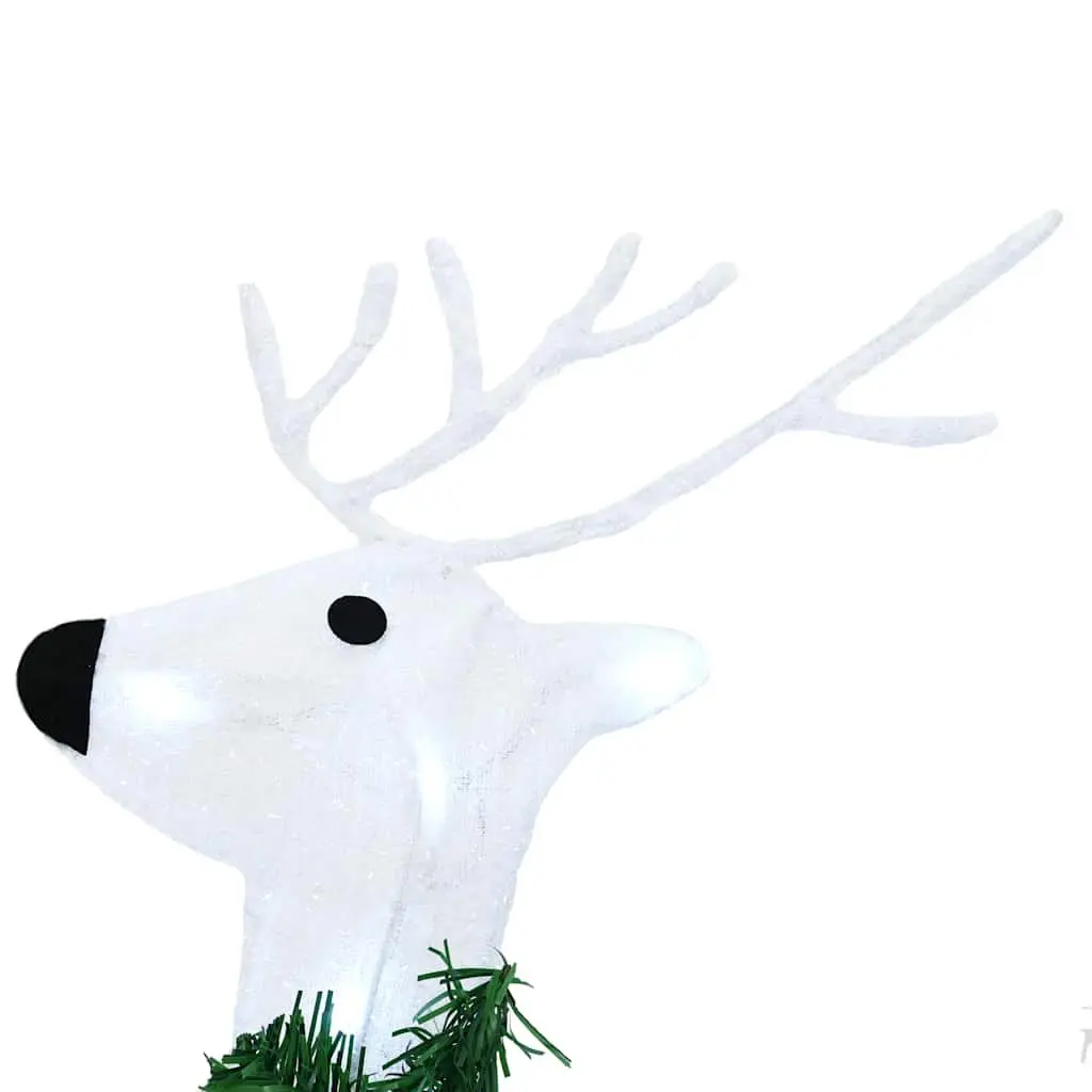 5 Piece White Fabric LED Reindeer Indoor Seasonal Decoration Art Deco