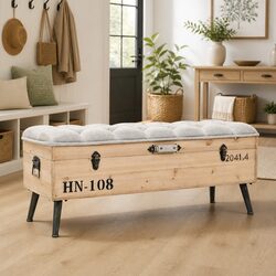 Elevate Your Space with a Vintage Storage Bench 110cm