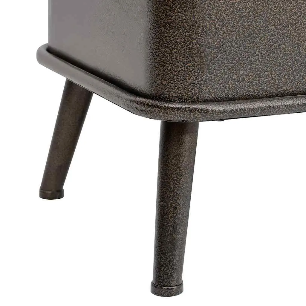 Storage Bench 110cm Black Faux Leather Foam Padded Seat Backrest