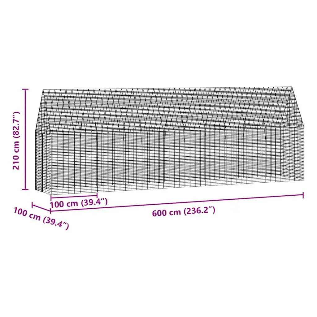 Chicken Cage 2 pcs Outdoor Small Animal Hutch Galvanised Steel Construction