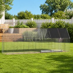 Small Animal Outdoor Cage Habitat 2 pcs Silver Galvanised Steel Guinea Pig