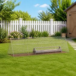 Stylish Galvanised Steel Chicken Cage for Your Garden