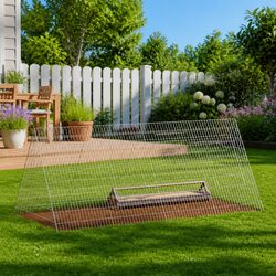 Elevate Your Garden with This Stylish Silver Chicken Cage
