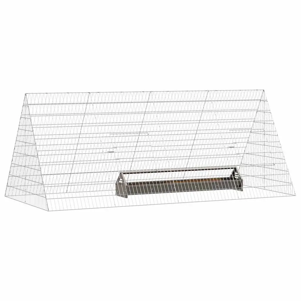 Chicken Cage 215x100x85cm Galvanised Steel Outdoor Garden Poultry Pen