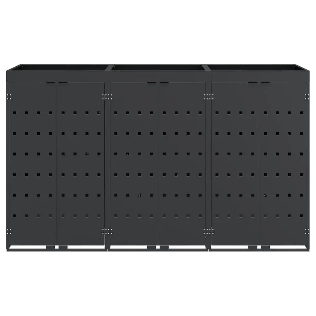Wheelie Bin Storage Enclosure 3 Bins Planter Roof Outdoor Waste Container