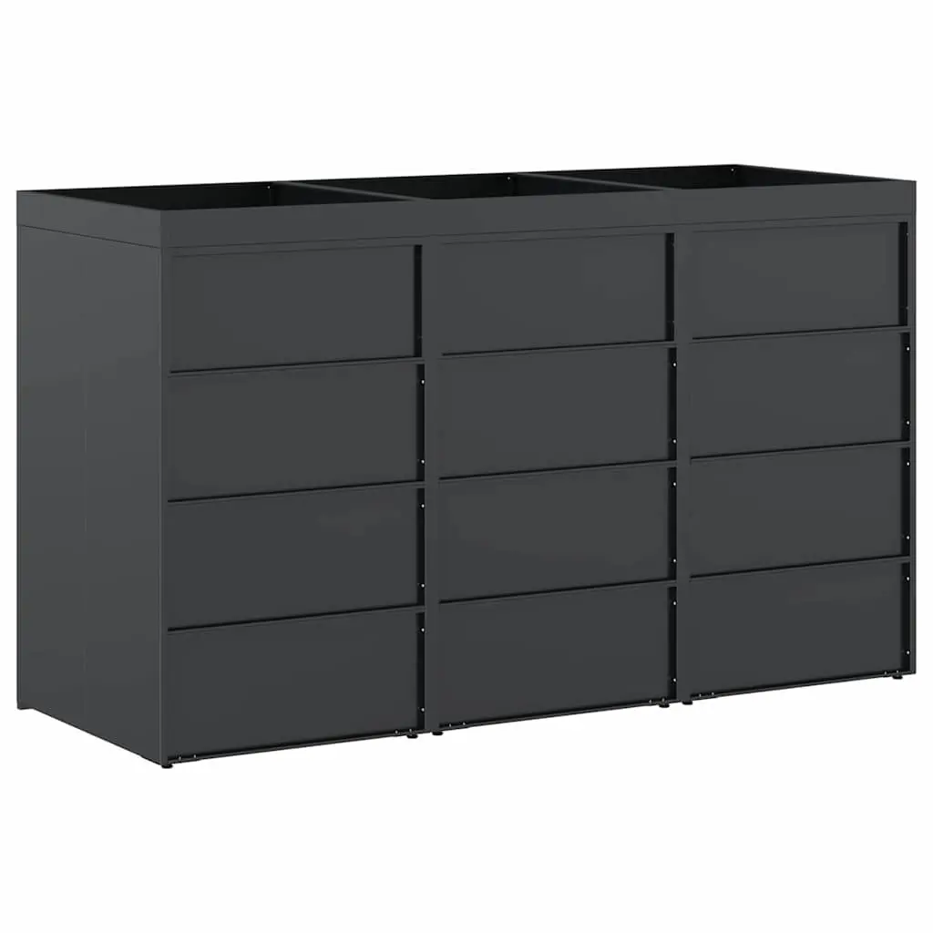 Wheelie Bin Storage Enclosure 3 Bins Planter Roof Outdoor Waste Container